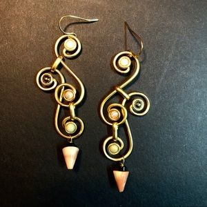 Vintage Gold Plated Handmade Designer Earrings